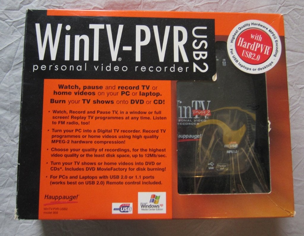 Hauppauge WinTV PVR USB2 Personal Video Recorder (USB2), Computers en Software, Ophalen of Verzenden, Gebruikt