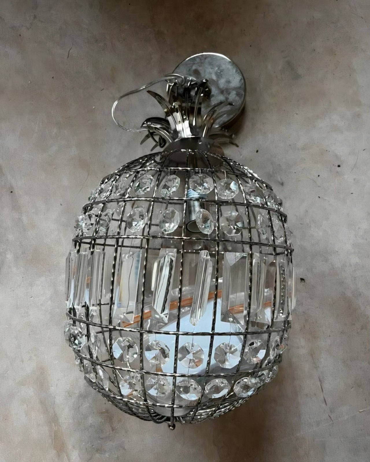 Wandlamp kristal, Overige merken, Gebruikt, Zilver, Modern