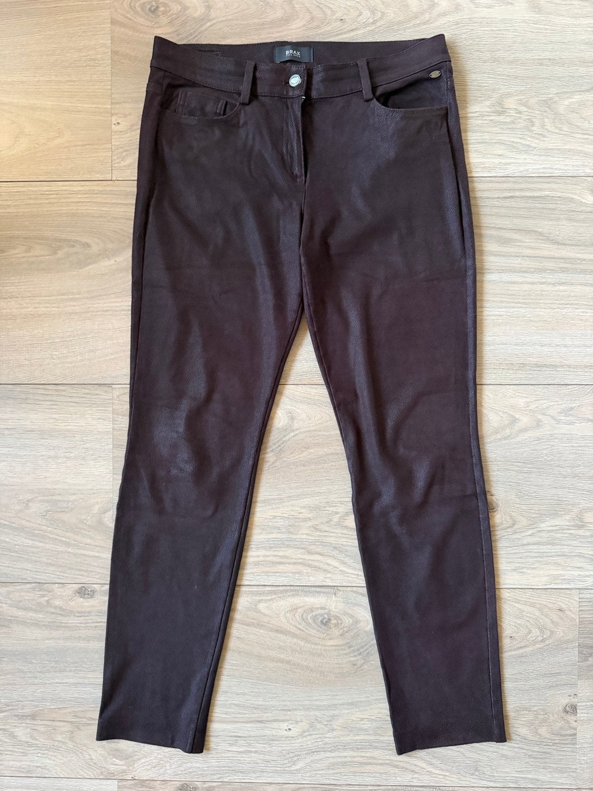 Brax Shakira MT broek - Bruin gecoat - Maat 38 (M), Maat 38/40 (M), Bruin, Ophalen of Verzenden, Zo goed als nieuw