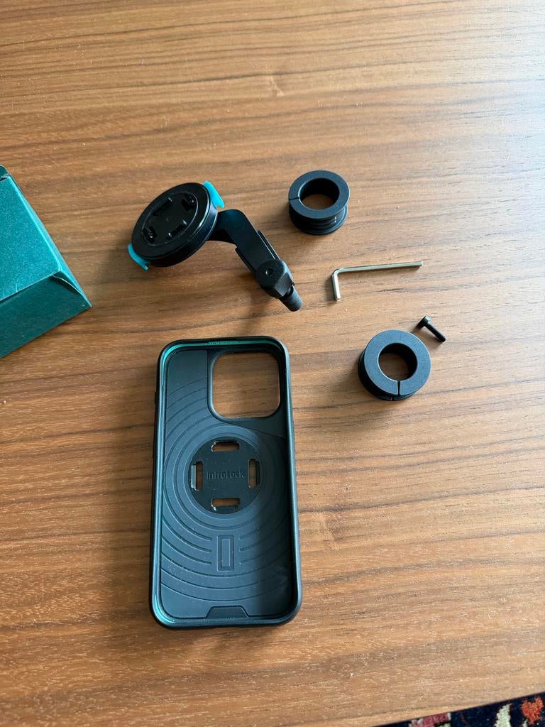Mous intralock bike mount + telefoonhoesje case iphone 15pro, Ophalen of Verzenden, Gebruikt