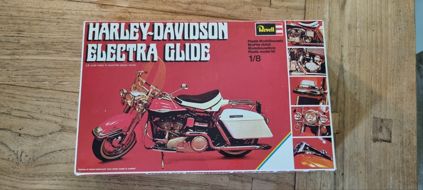 Revell Harley-Davidson Electra Glide 1/8, vintage bouwdoos, Revell, Nieuw, Ophalen of Verzenden, Groter dan 1:32