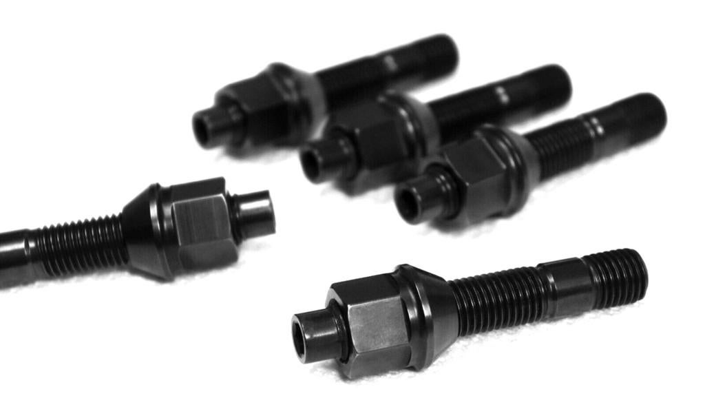 Titanium 20x set M12x1.5 75mm zwart BMW wielbout moer draad, Ophalen of Verzenden, H, H, H