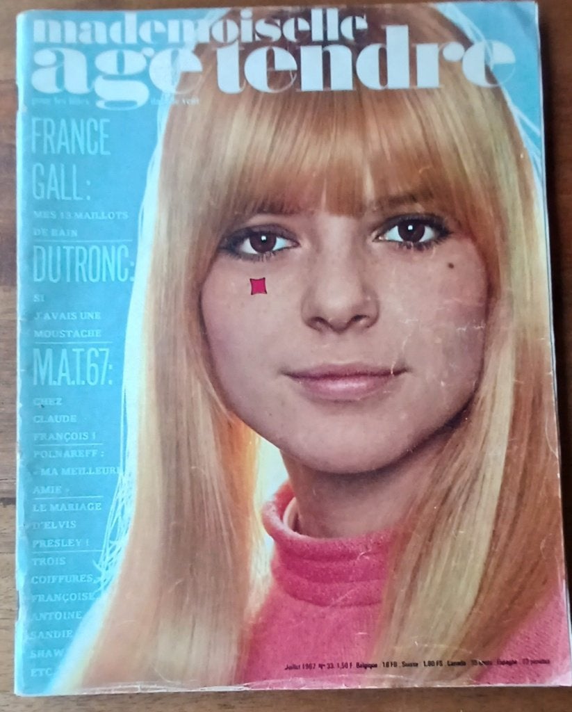 Mademoiselle age tendre 1967/ France Gall/ Liliane St Pierre, Verzenden, 1980 tot heden, Tijdschrift