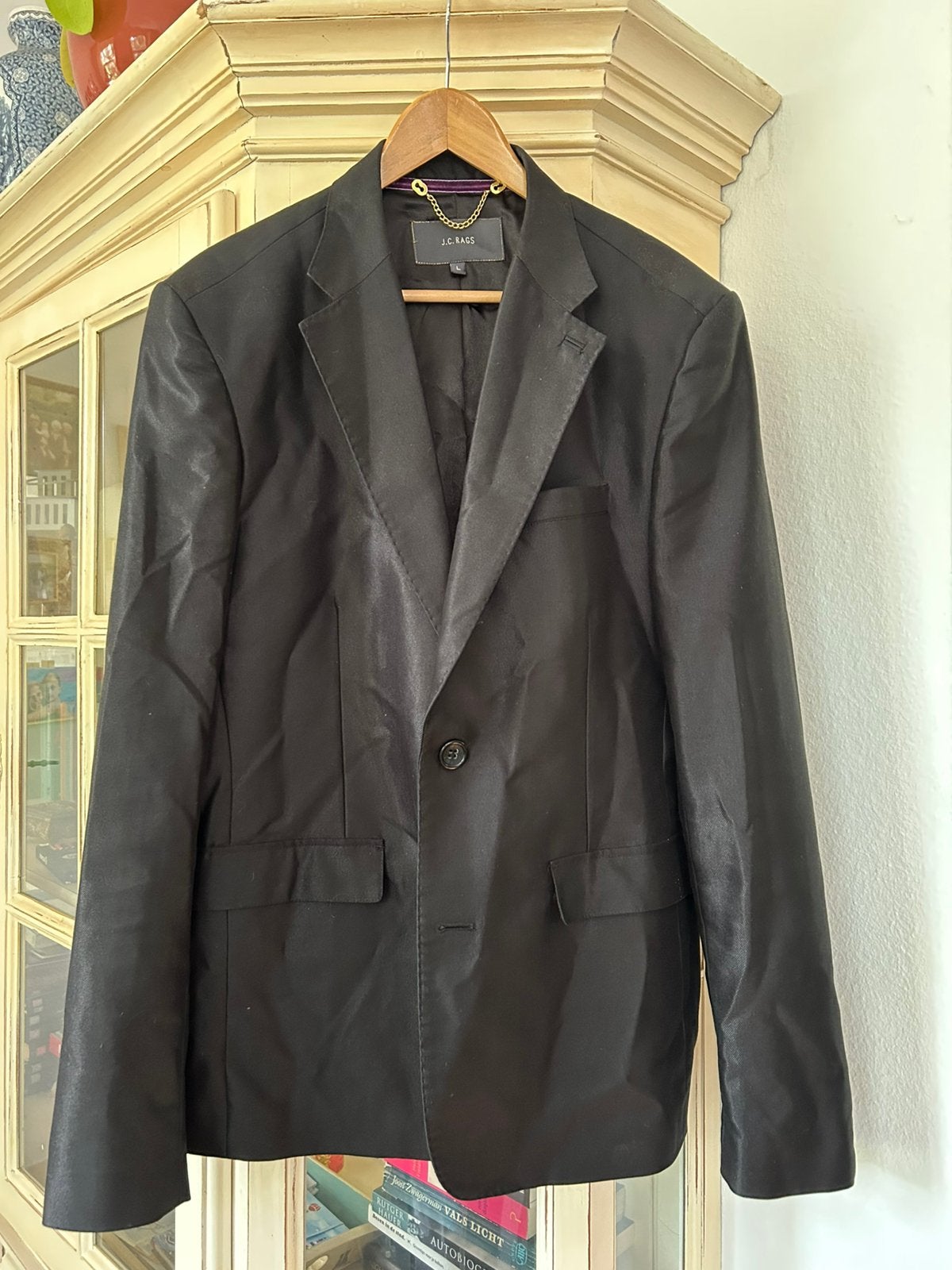 J C Rags nette zwarte colbert, Ophalen, Zo goed als nieuw, Maat 42/44 (L), Zwart