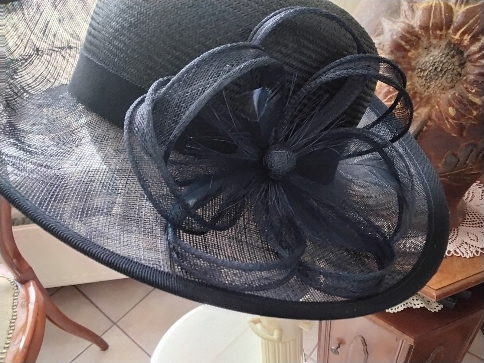 prachtige Design hoed maat 55, Kleding | Dames, Hoeden en Petten, Ophalen of Verzenden, Zo goed als nieuw