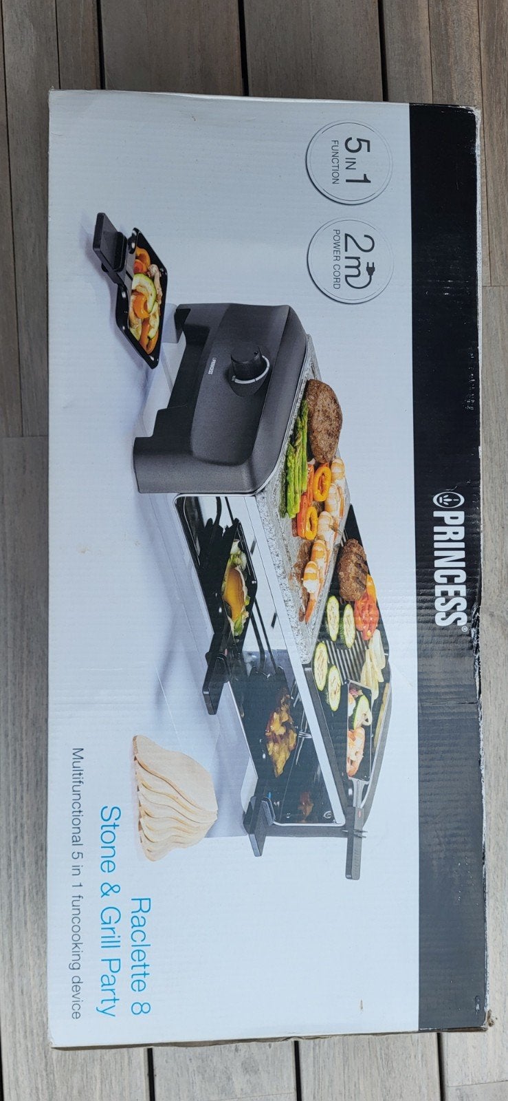 Princess Raclette 8 Stone & Grill Party nieuw in de doos, Ophalen of Verzenden, Nieuw, 8 personen of meer