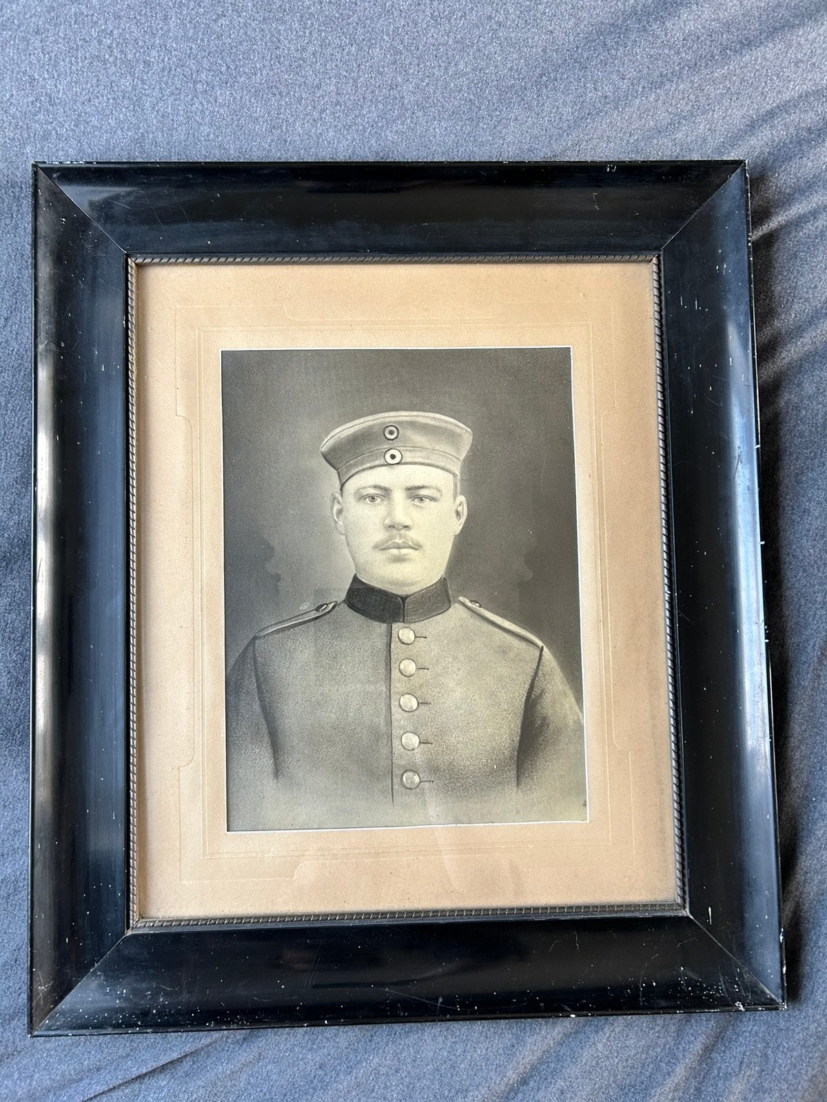 Grote portret schets van een WO1 duitse soldaat, Verzamelen, Ophalen, Landmacht, Duitsland, Foto of Poster