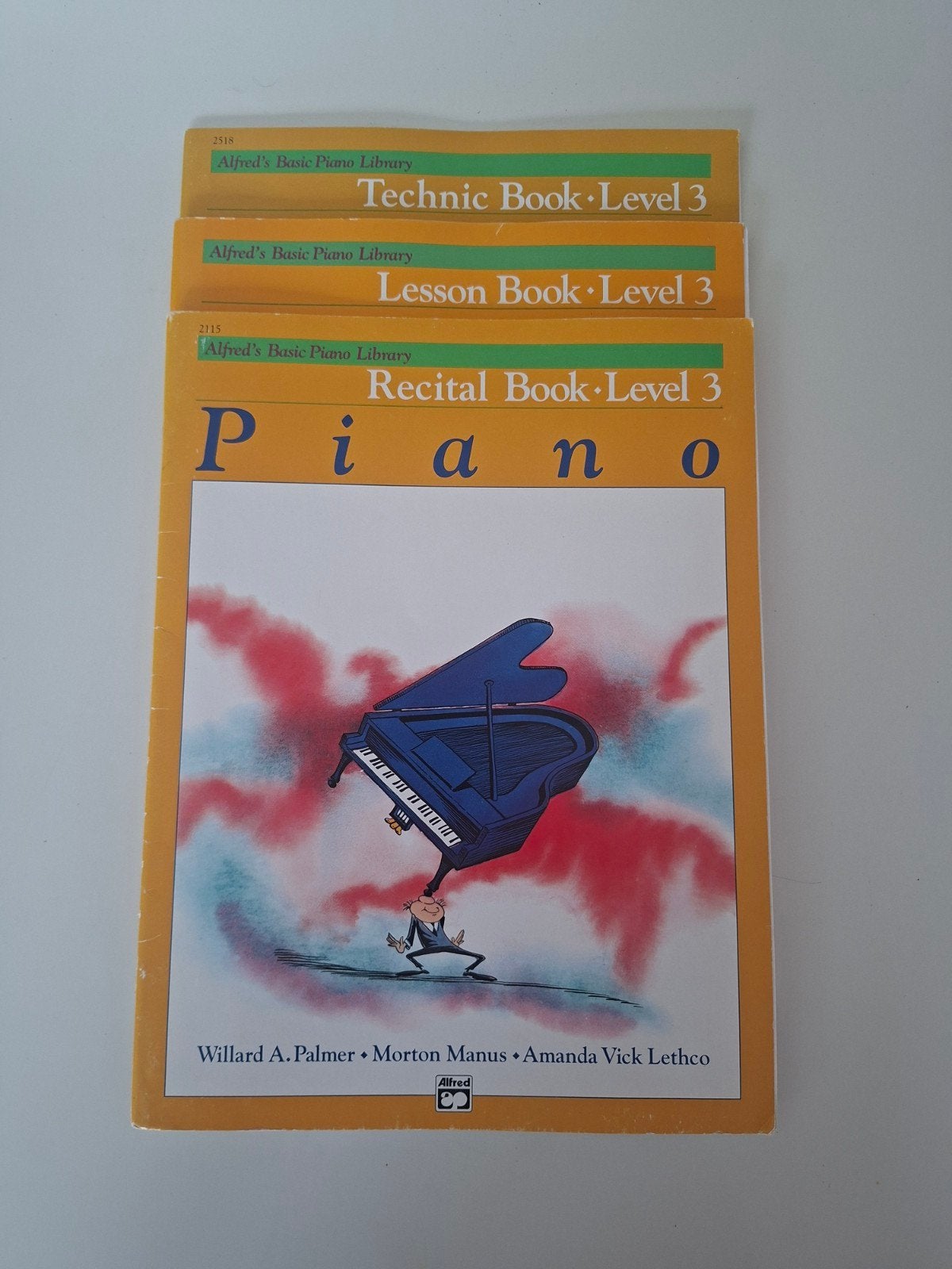 Alfred's Basic Piano Library - Level 3 (3 boeken), Muziek en Instrumenten, Gebruikt, Overige genres, Les of Cursus, Ophalen of Verzenden