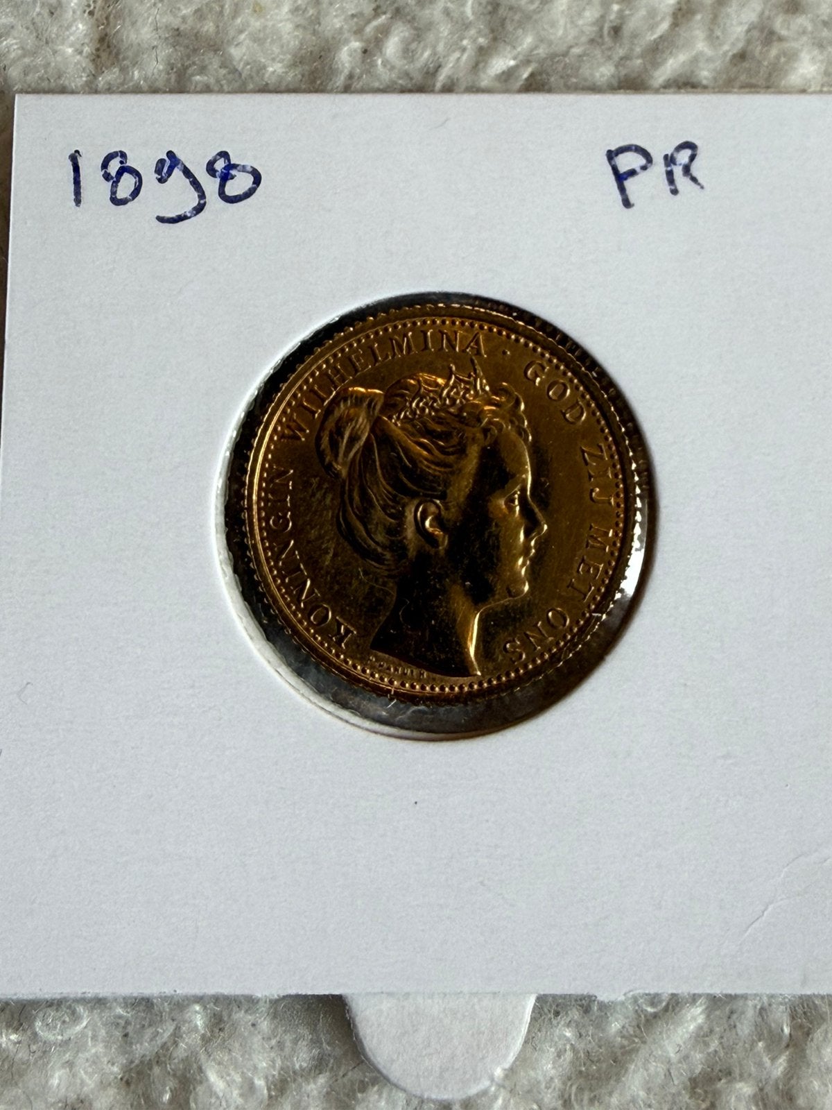 10 gulden goud 1898 Wilhelmina, Koningin Wilhelmina, Losse munt, 10 gulden, Goud