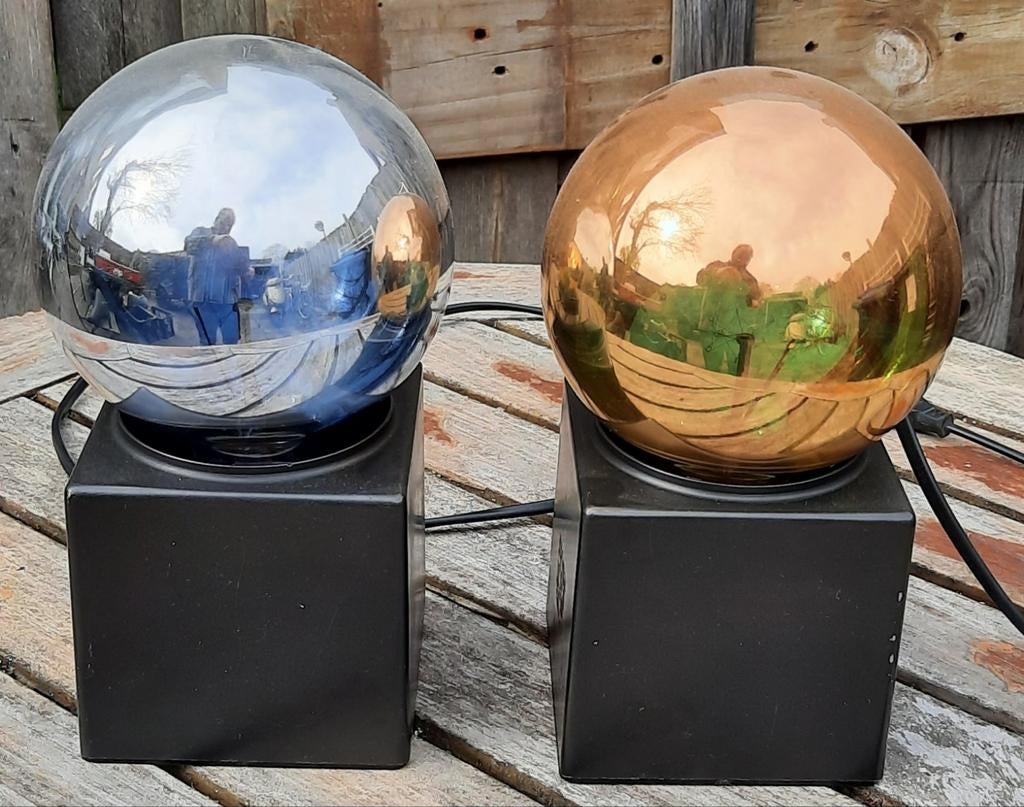 2 vintage Philips kubus lampen met originele lamp, Ophalen