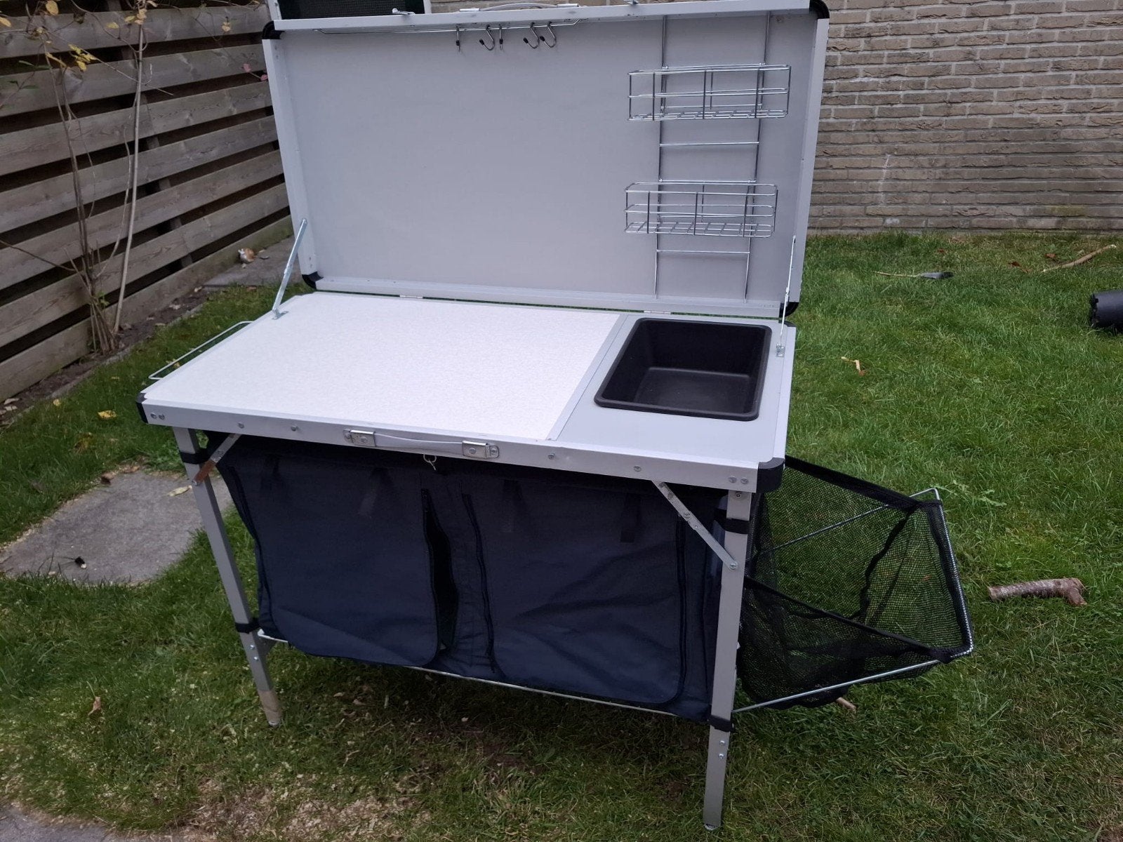Buitenkeuken campingkast +wasbak + opbergvakken, Caravans en Kamperen, Ophalen of Verzenden, Gebruikt, Campingkast