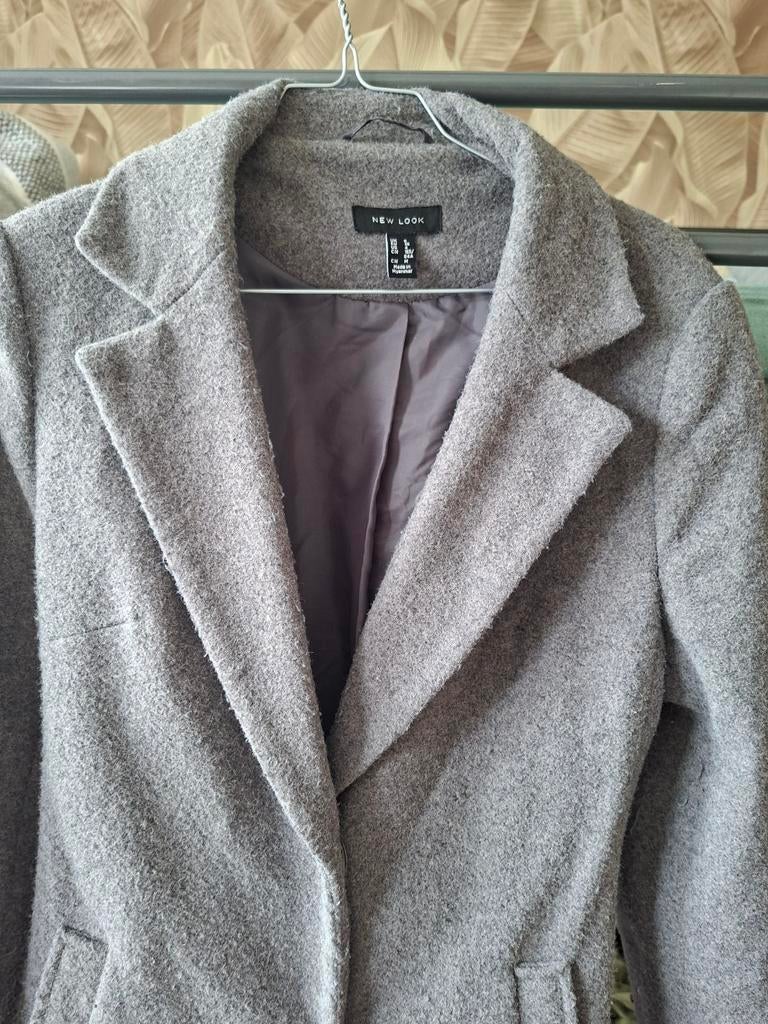 Prachtige NEW LOOK dames jas – grijs 36_38, Ophalen, Gedragen, Grijs