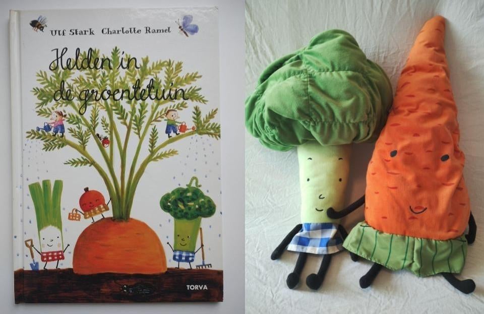Helden in de groentetuin: boek + 2 knuffels, Ophalen of Verzenden, Nieuw, Fictie algemeen