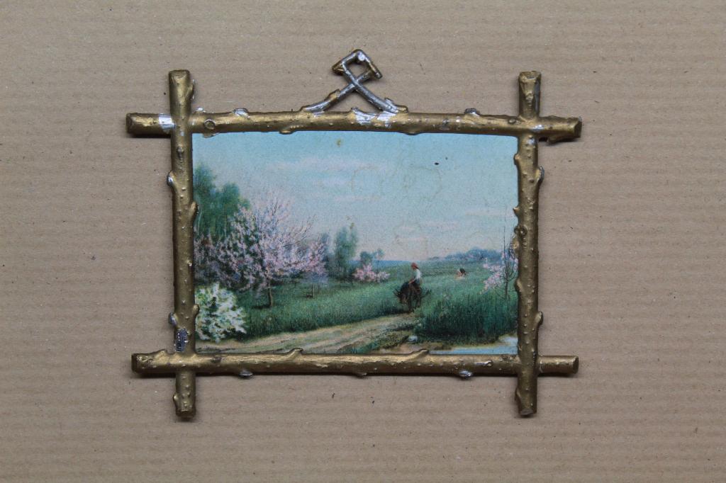 Antiek schilderijtje voor het poppenhuis, Ophalen of Verzenden