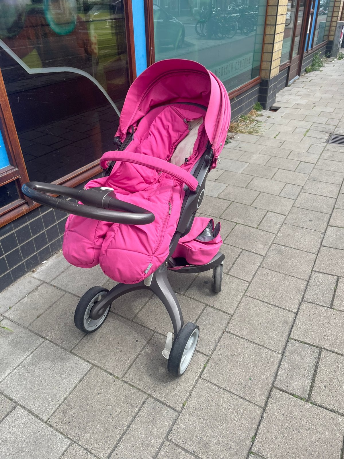 Stokke kinderwagen roze, Ophalen, Gebruikt, Kinderwagen, Overige merken