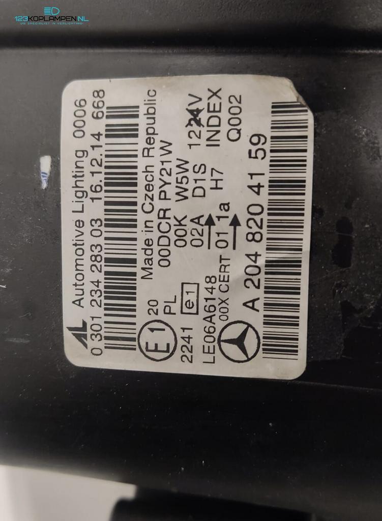 (J3) Mercedes C Klasse W204 AMG Xenon koplamp links rechts, Gebruikt, -, Ophalen of Verzenden, -