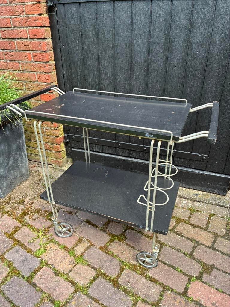 Oude Trolley/serveerwagen, Antiek en Kunst, Curiosa en Brocante, Ophalen