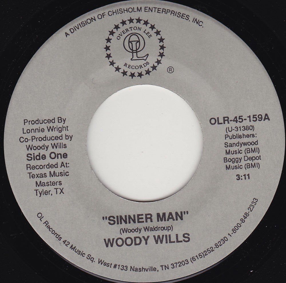 Woody Wills - Sinner Man 7", Cd's en Dvd's, Ophalen of Verzenden, Zo goed als nieuw, 7 inch, Country en Western