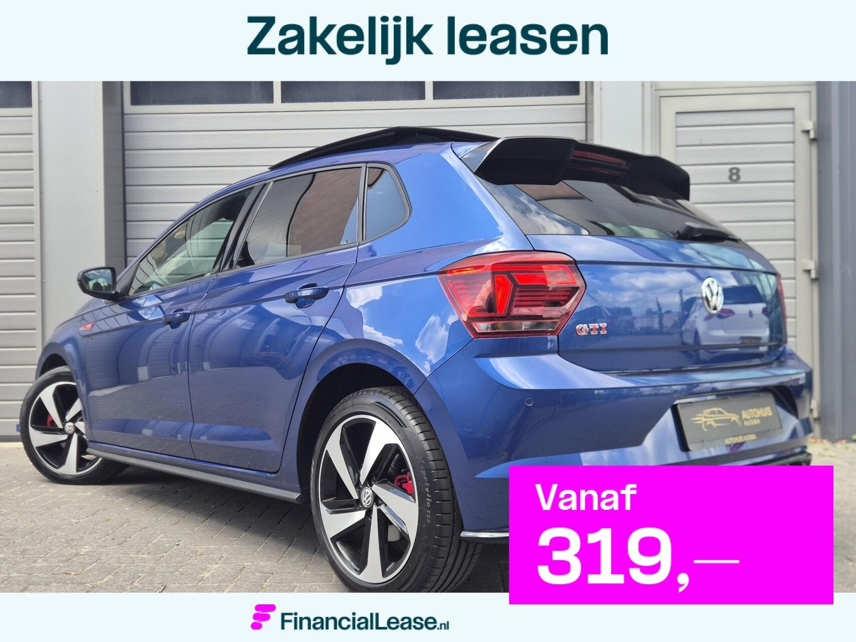 Volkswagen Polo 2.0 TSI GTI 260PK/ACC/Virtual/Pano/Led/Keyle, Dealer onderhouden, Gebruikt, 4 cilinders, Blauw