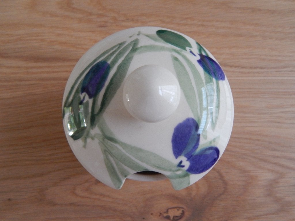Emma Bridgewater mosterdpotje Olives 1996, Huis en Inrichting, Keuken | Servies, Verzenden, Nieuw, Overige stijlen, Kop(pen) en/of Schotel(s)