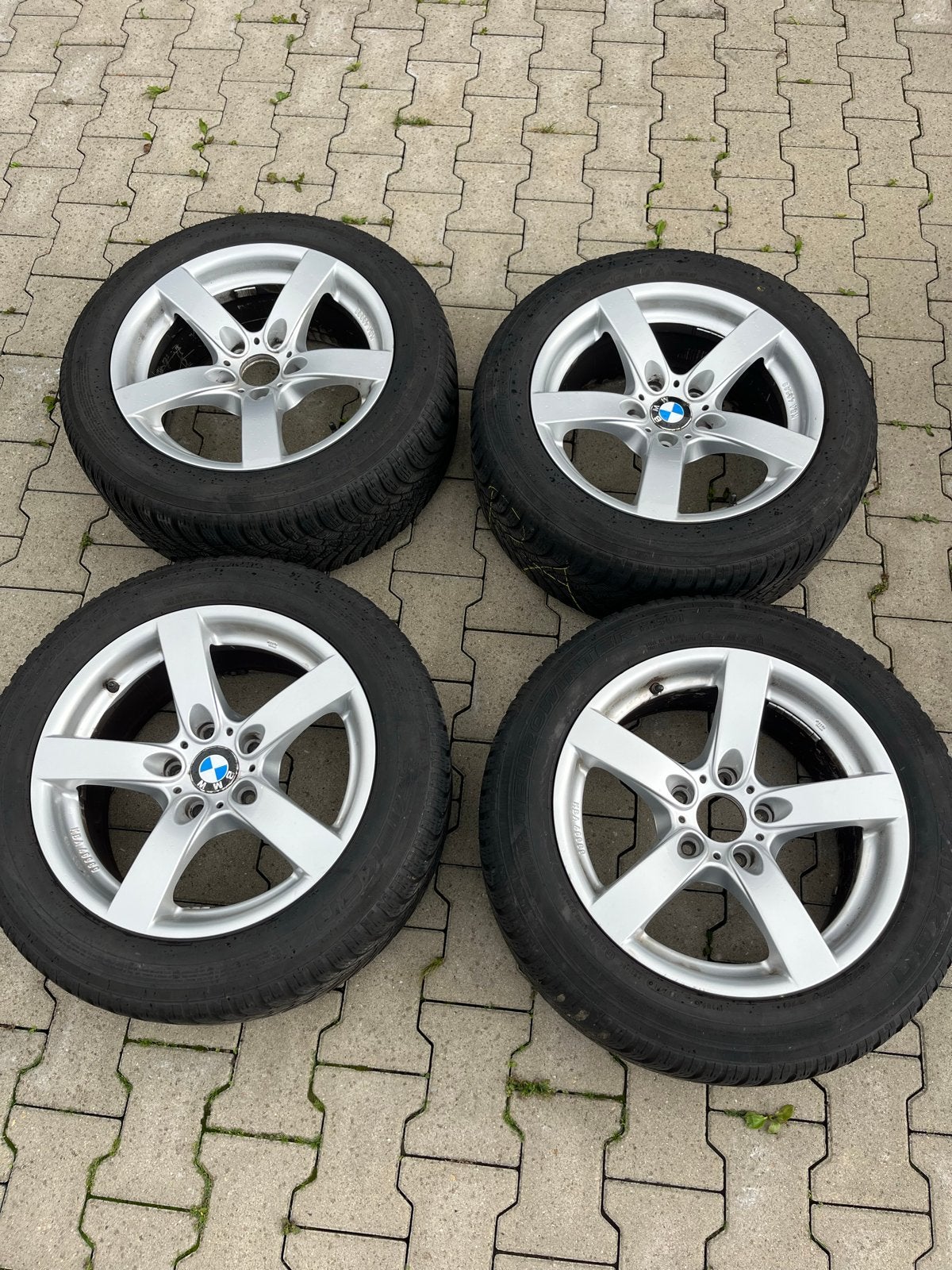 BMW F10 F11 5 serie Winterbanden op 17 inch velgen, Ophalen, Gebruikt, Banden en Velgen, 17 inch