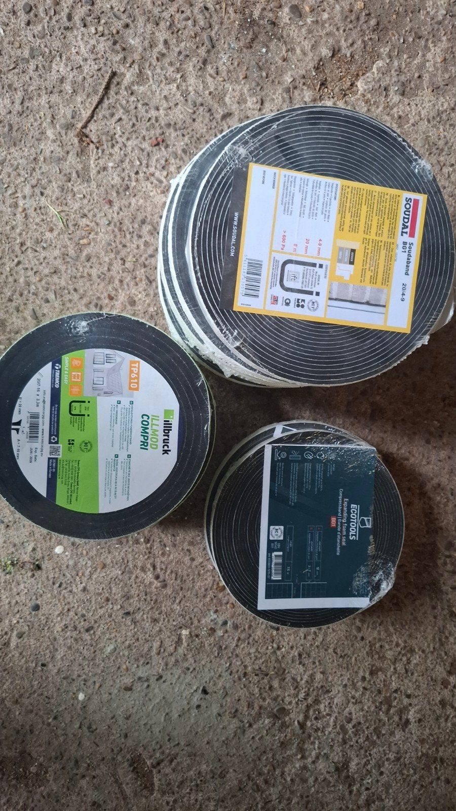 Isolatiebanden: Soudal, Illbruck, Ecotools - Diverse maten, Minder dan 4 cm, Overige materialen, Niet gespecificeerd op product