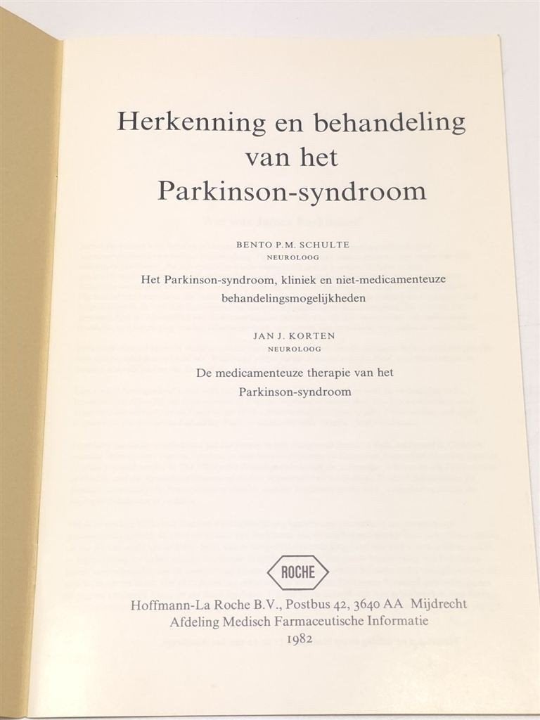 Parkinson-syndroom — Herkenning & Behandeling 1982, Boeken, Ophalen of Verzenden, Gelezen, Kruiden en Alternatief
