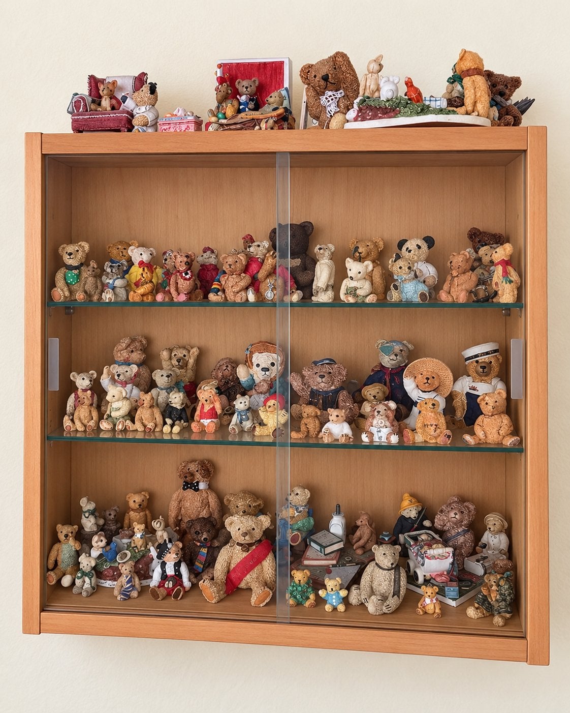 Grote Pete Fagan Bear Collection – 50 beren + vitrinekast, Ophalen, Zo goed als nieuw, Beeldje, Overige merken