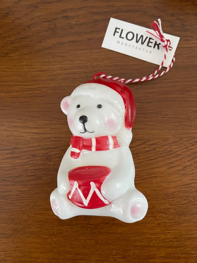 "Kerstbeertje" 'Hanger' Kunststof  "Flower Manufaktur" Nieuw, Diversen, Kerst, Ophalen of Verzenden, Nieuw