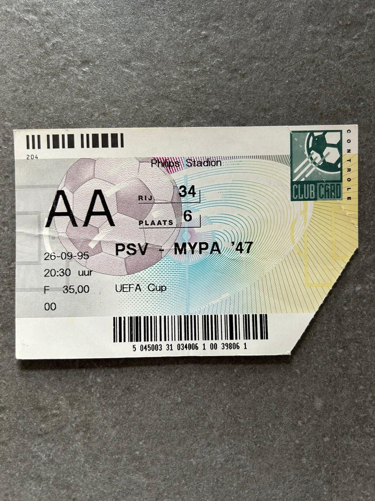 PSV - MYPA’47 ticket, Ophalen of Verzenden, PSV, Overige typen