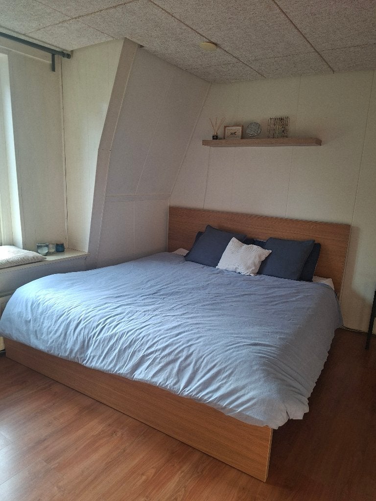 Bedframe, matrassen, matrasbeschermer, Ophalen, Gebruikt, Tweepersoons, Bedbodem