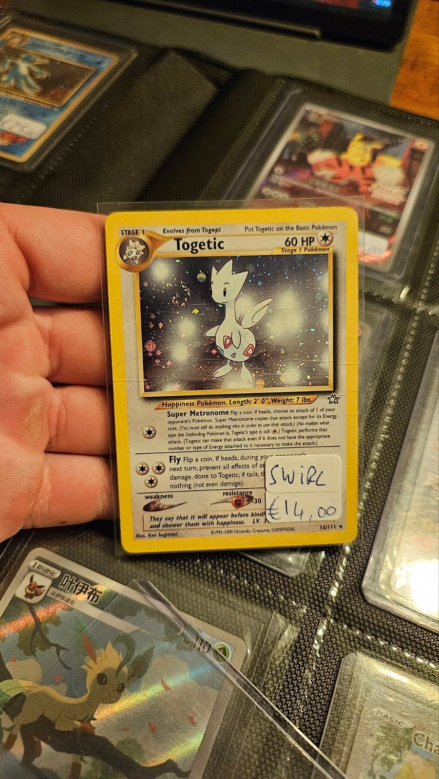 Togetic Holo Pokemonkaart!, Hobby en Vrije tijd, Ophalen of Verzenden, Zo goed als nieuw