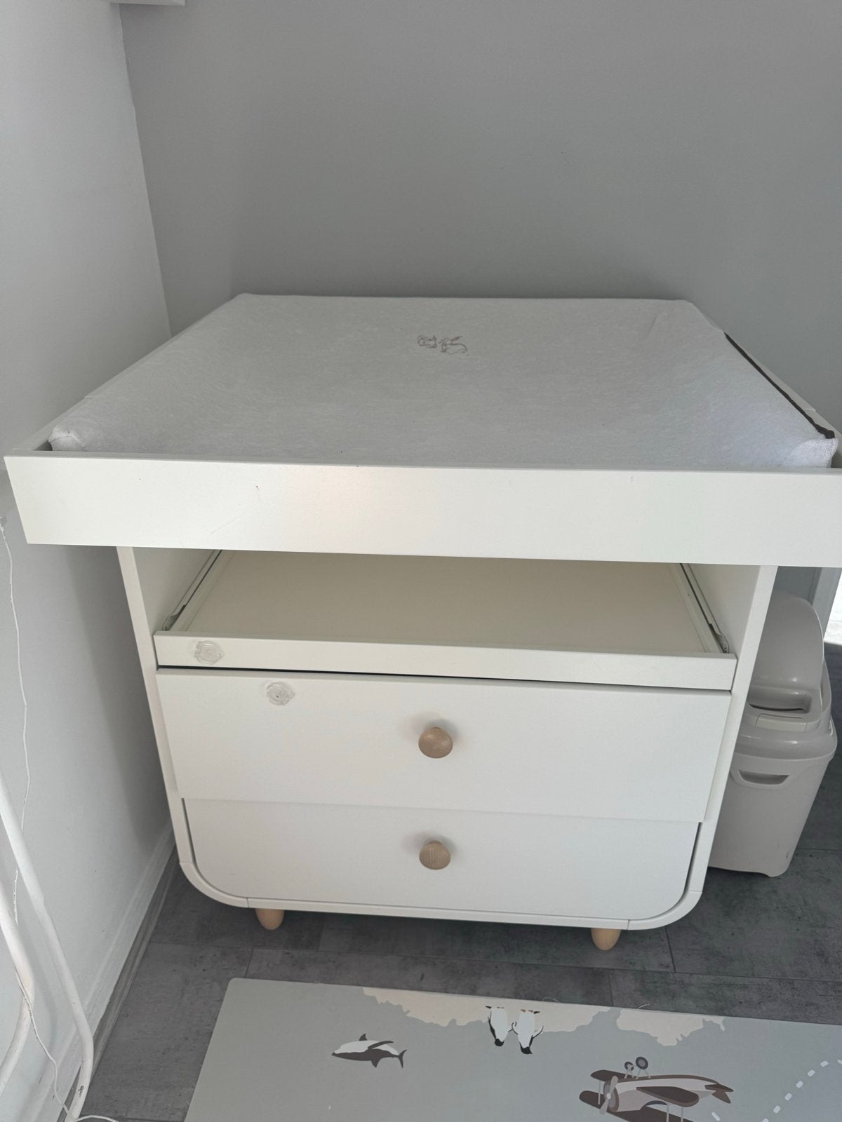 Witte commode met lades en opbergruimte, Ophalen, Gebruikt, 50 tot 70 cm, 75 tot 100 cm