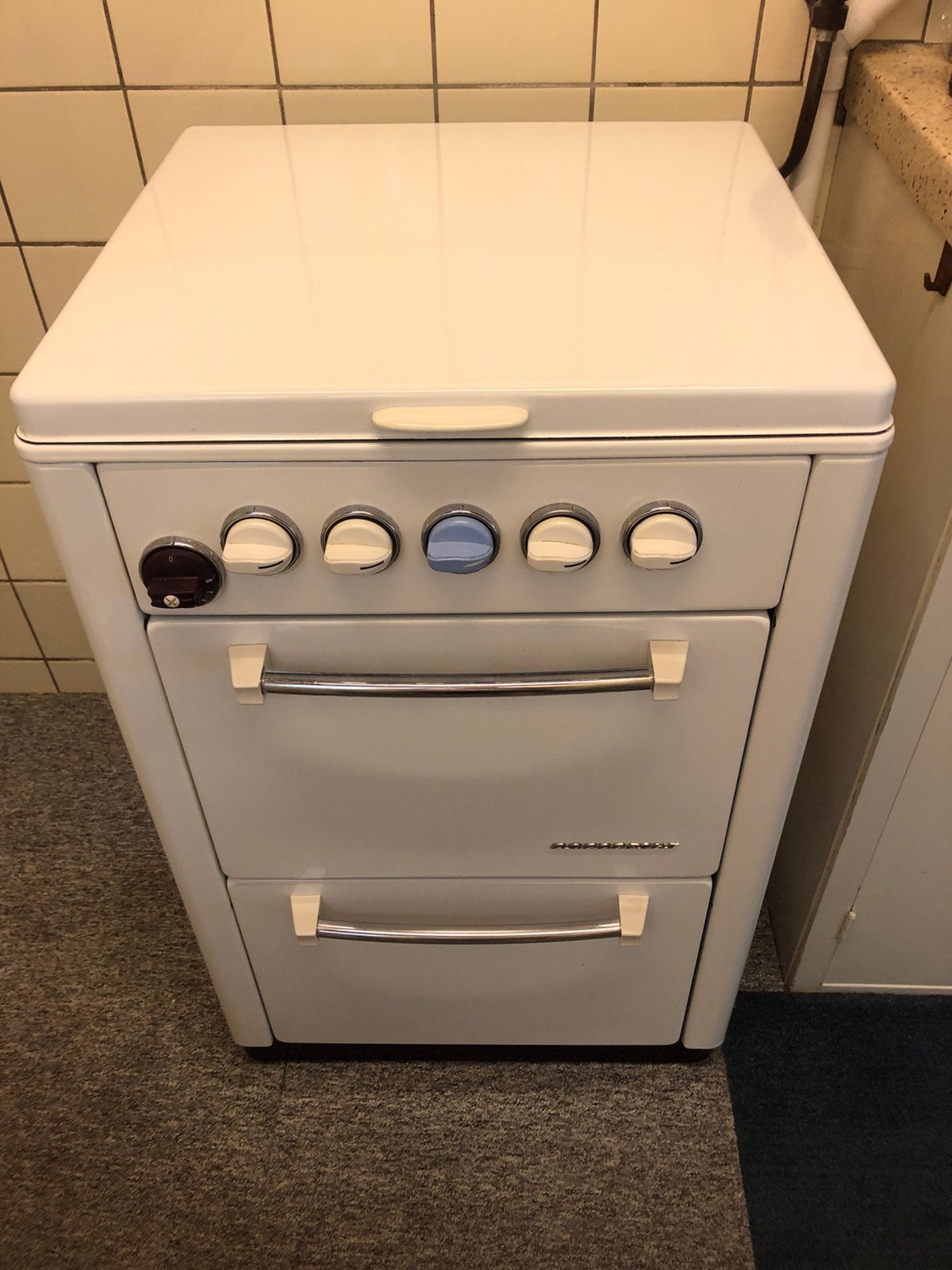 Vintage gasfornuis, Witgoed en Apparatuur, Fornuizen, Ophalen, Gebruikt, 4 kookzones, Gas