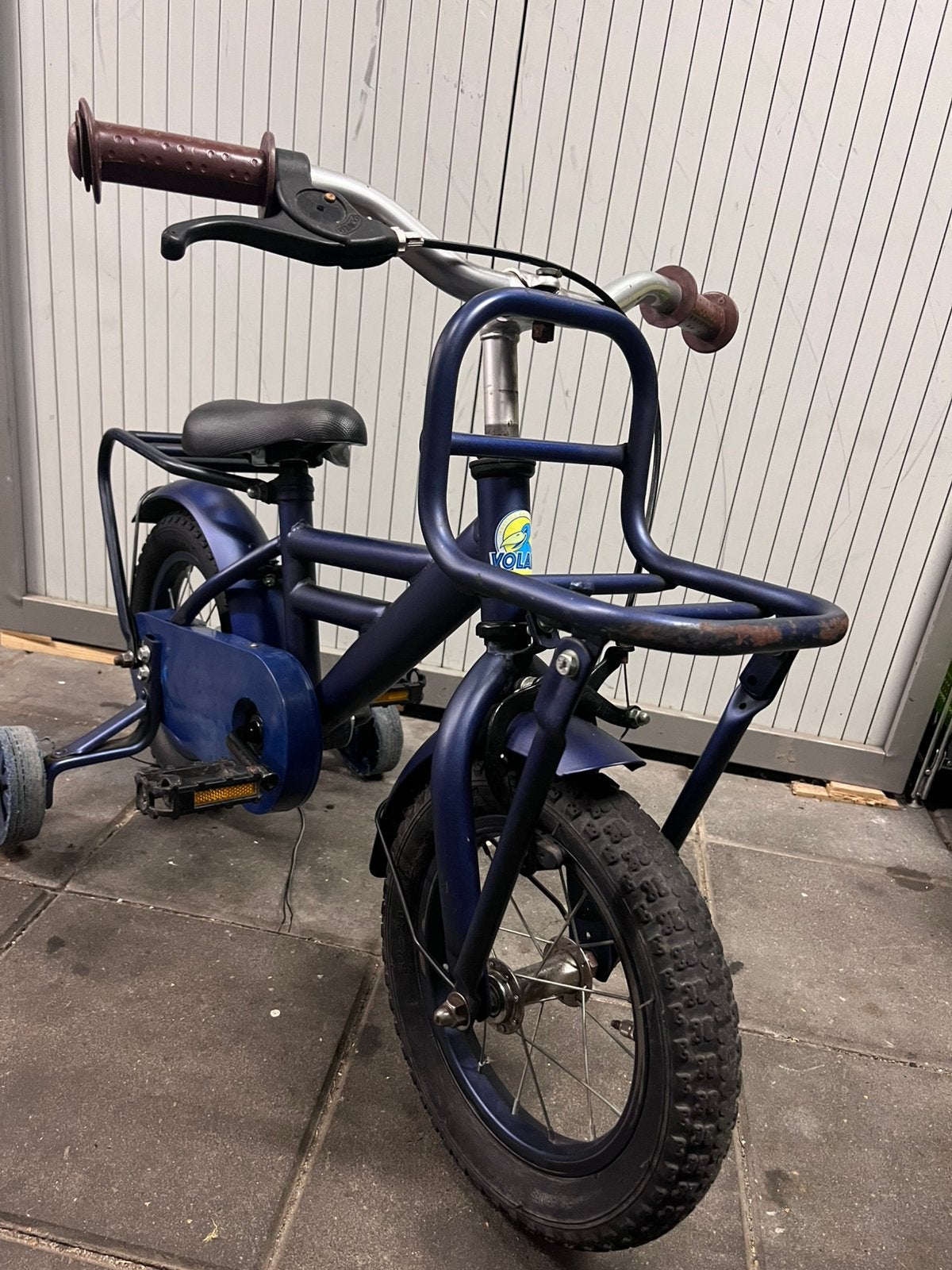 Kinder jongens fiets, Ophalen, Terugtraprem, Zijwieltjes, Gebruikt
