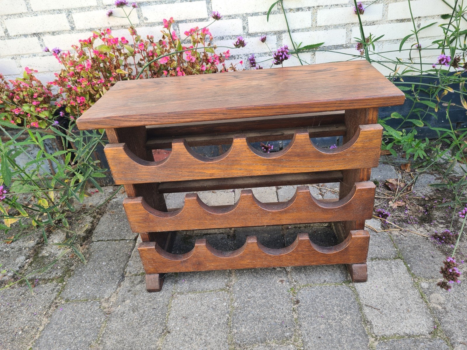 Houten wijnrek voor 12 flessen, Ophalen, Gebruikt, 5 tot 15 flessen, 5 – 50