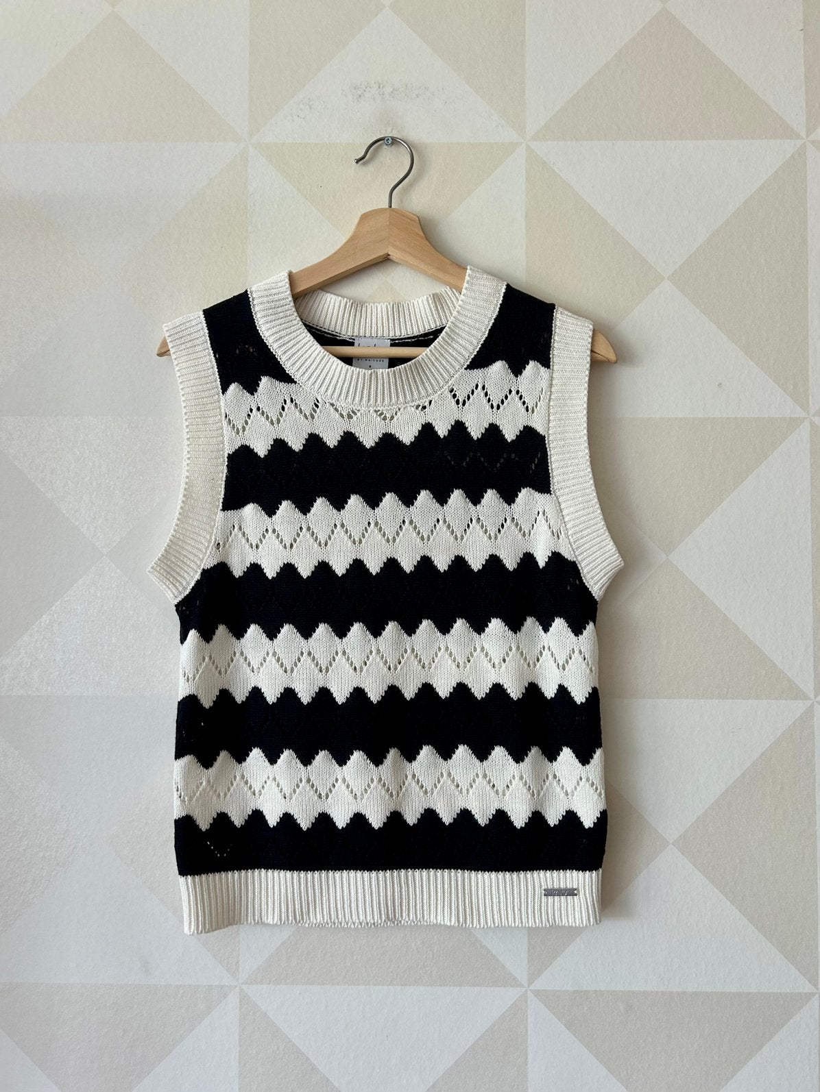 Maicazz spencer ajour zwart wit S/36 zgan, Zwart, Ophalen of Verzenden, Maat 36 (S), Maicazz