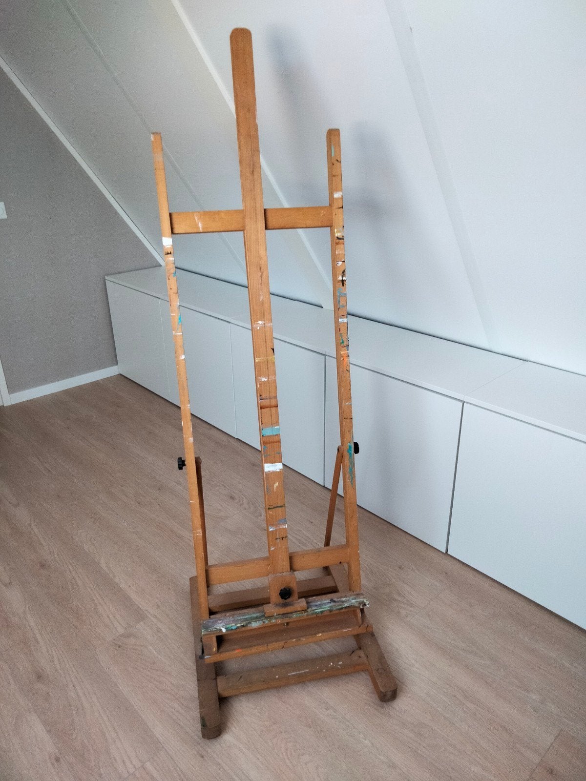 Houten schildersezel, gebruikt, Ophalen, Gebruikt, Ezel