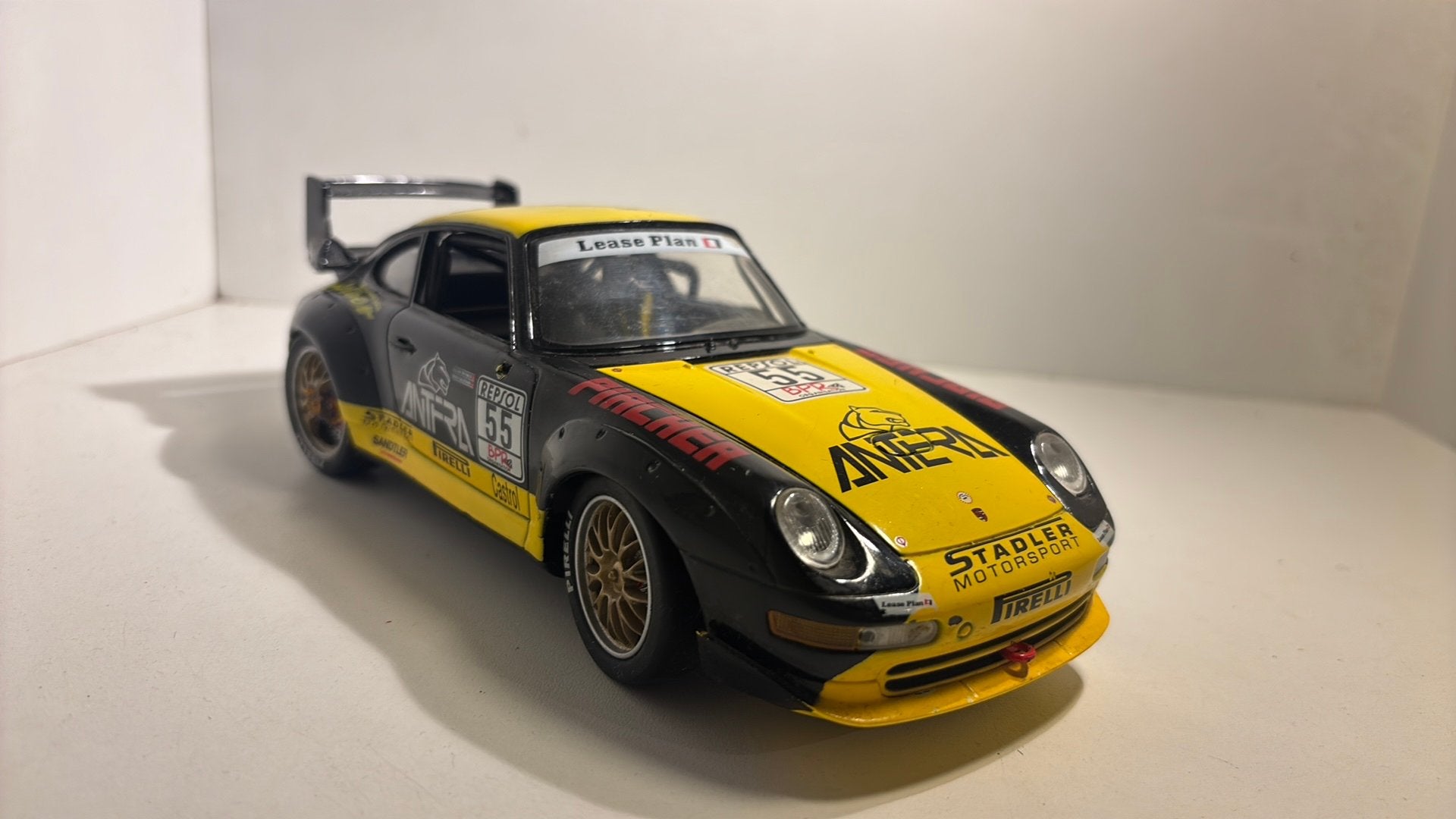 Porsche 911 turbo anson 1.18, Overige merken, Ophalen of Verzenden, A, A
