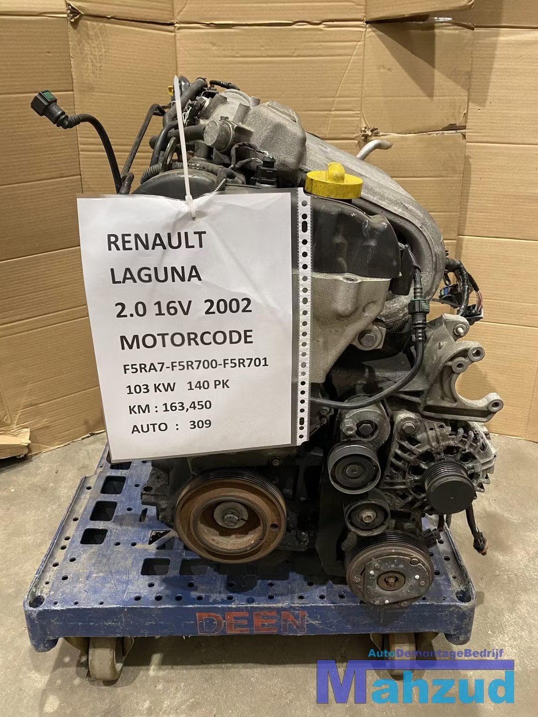 RENAULT LAGUNA 2.0 16V F5RA7 F5R700 F5R701 motorblok motor, Auto-onderdelen, Motor en Toebehoren, Renault Group, Gebruikt, Contact.group@renault.com