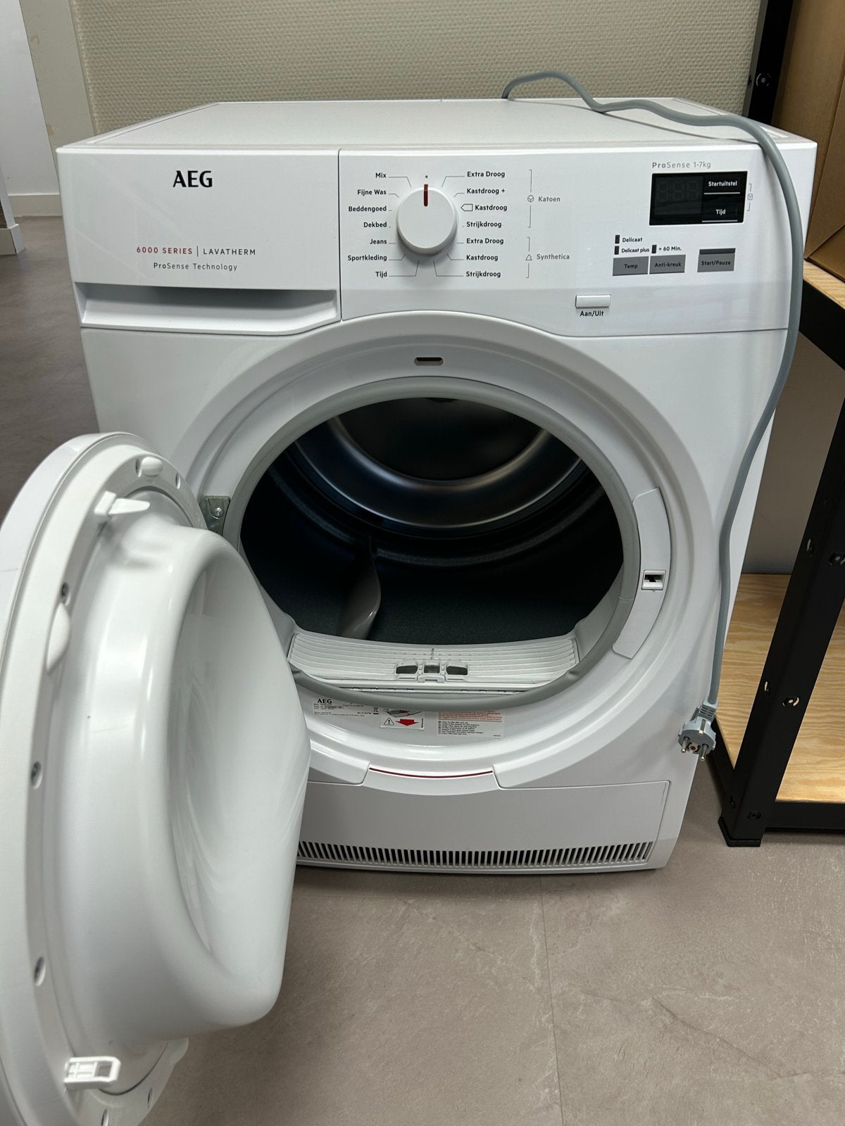 AEG 6000 SERIES LAVATHERM ProSense Wasdroger, Ophalen, 6 tot 8 kg, Zo goed als nieuw, Voorlader