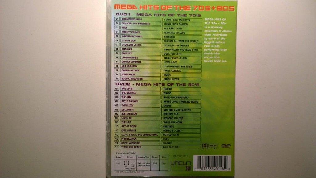 Mega Hits Of The 70 & 80s (DVD), Alle leeftijden, Ophalen of Verzenden, Zo goed als nieuw