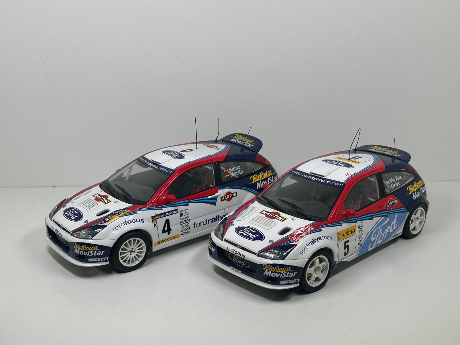 AUTOART FORD FOCUS WRC RALLY MONTE CARLO '02 / CATALUNYA '02, Ophalen of Verzenden, Zo goed als nieuw, Auto, Autoart