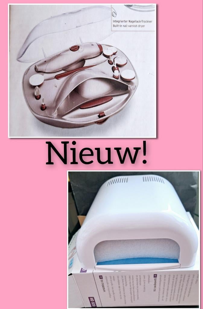 Nieuw! Pedicure/manicure set + Medisana UV lamp nageldroger, Ophalen of Verzenden, Nieuw, Hand- en Voetverzorging