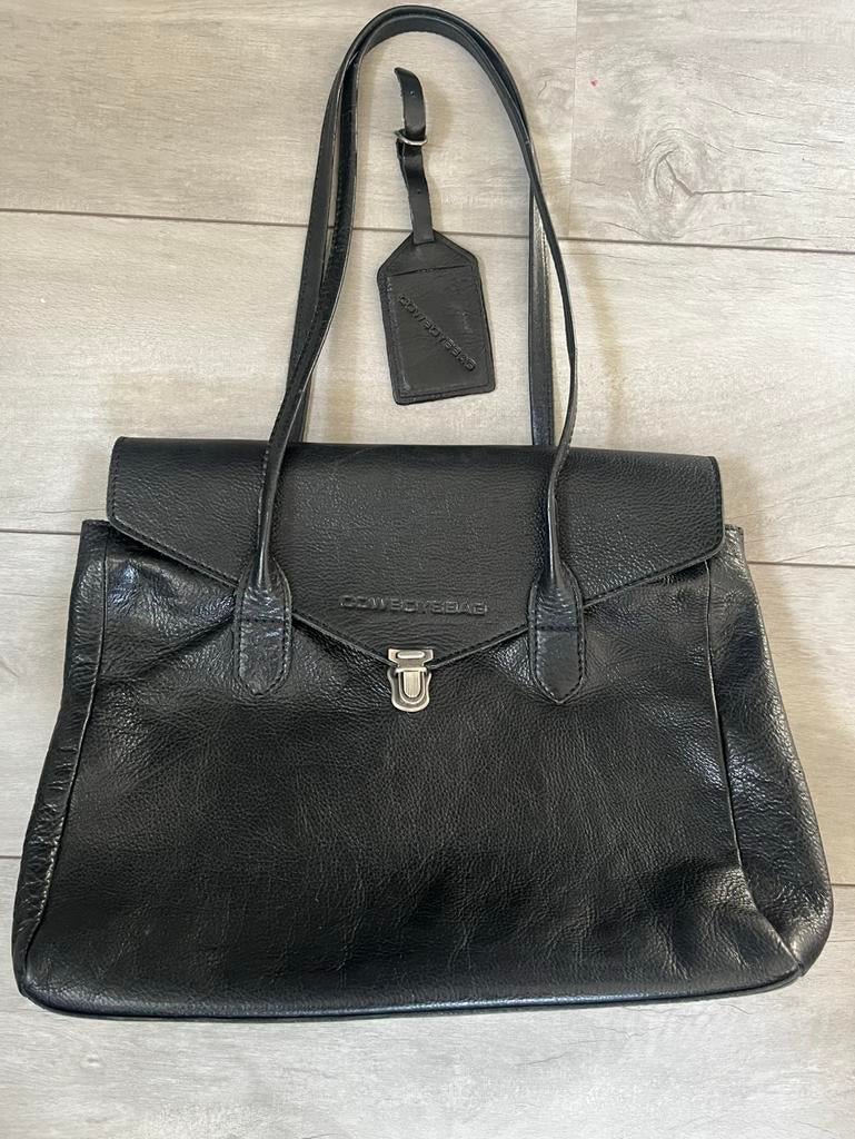 Cowboysbag handtas/schoudertas, Ophalen of Verzenden, Gebruikt, Zwart, Handtas