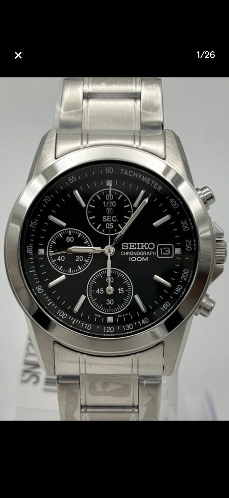 Horloge Seiko 38 mm, Sieraden, Tassen en Uiterlijk, Staal, Polshorloge, Nieuw, Ophalen of Verzenden