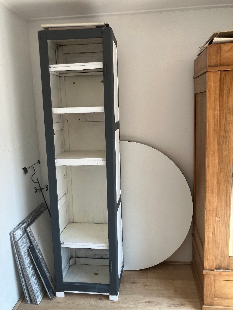voorraadkast wit en grijs, Ophalen, Gebruikt
