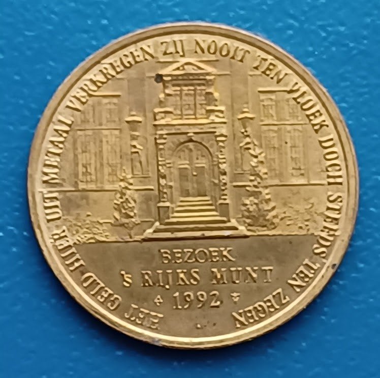 Penning Bezoek 's Rijksmunt - 1992, Verzenden, Overige materialen, Nederland