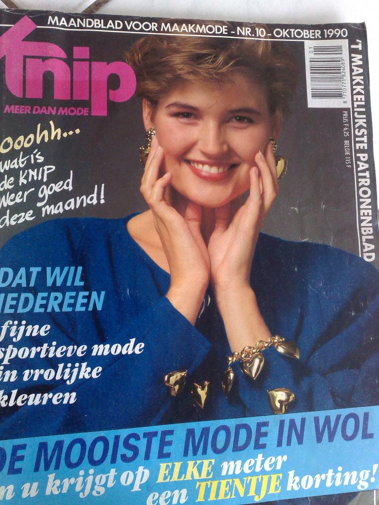 Knipmode kledingpatronen oktober nr. 10 / 1990, Overige typen, Verzenden, Vrouw, Zo goed als nieuw