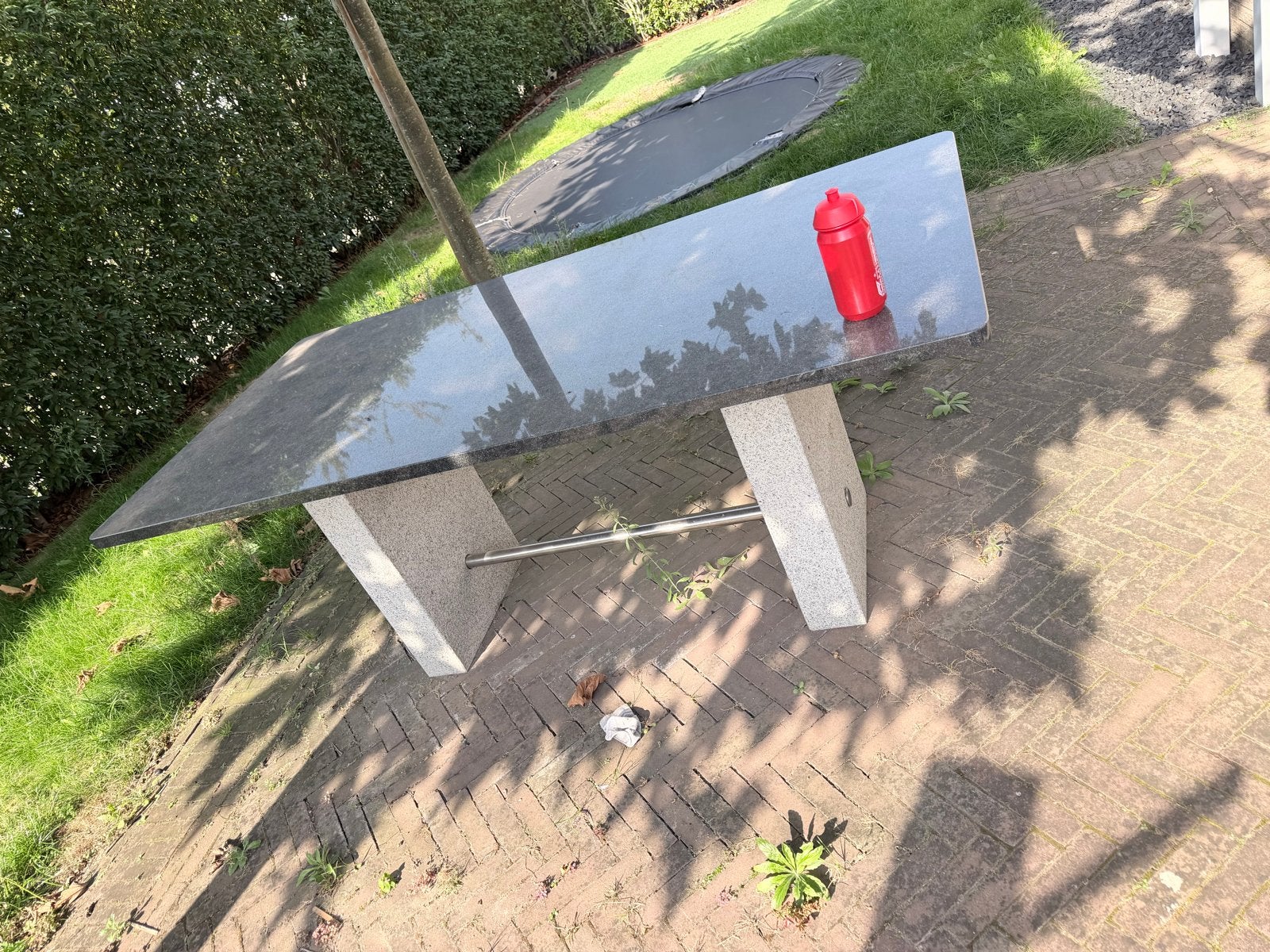 Natuursteen Tuin Tafel - 180x90 cm, Tuin en Terras, Ophalen, Gebruikt, Rechthoekig, Overige materialen